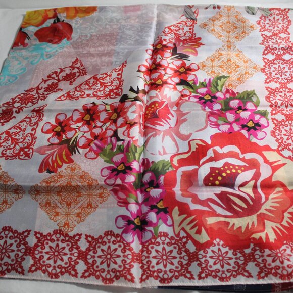 NWT Johnny Was Biya JWLA 3J Workshop Tango Silk Scarf Wrap Shawl Tassels… - Picture 7 of 8